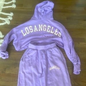 2 piece sweatsuit